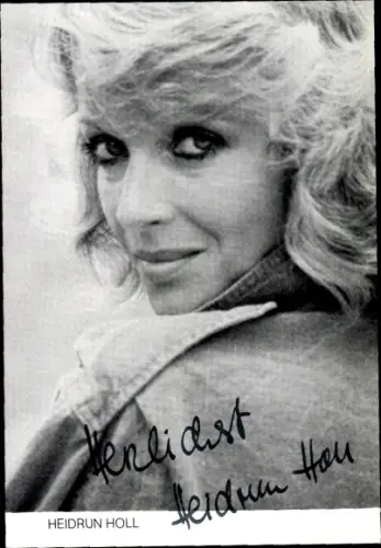 Foto Schauspielerin Heidrun Holl, Portrait, Autogramm