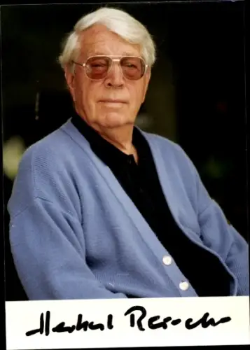 Foto Schriftsteller und Regisseur Herbert Reinecker, Portrait, Autogramm