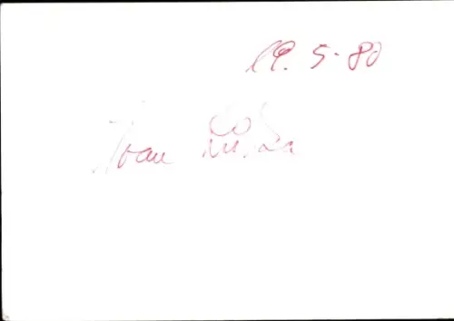 Autogramm Yvan Liska, Nationaltheater Balett