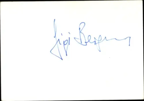 Autogramm Sigi Bergmann
