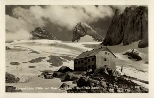 Ak Gosau in Oberösterreich, Adamekhütte, Dachstein