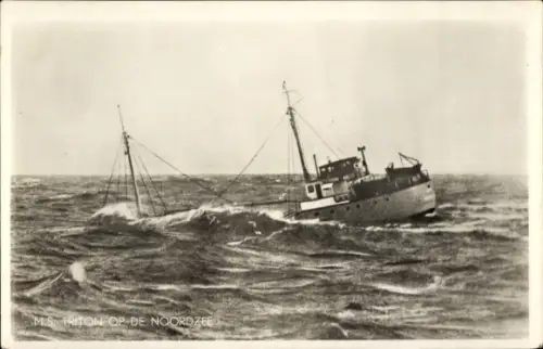 Ak Schiff MS Triton auf der Nordsee