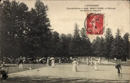 Ak Mont Dore Puy de Dôme, Tennisplatz, Cricket, Salon du Capucin