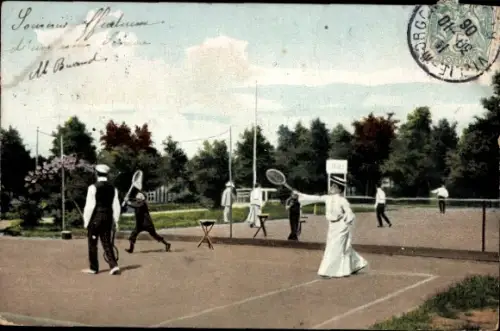 Ak Tennisplatz, Tennisspieler