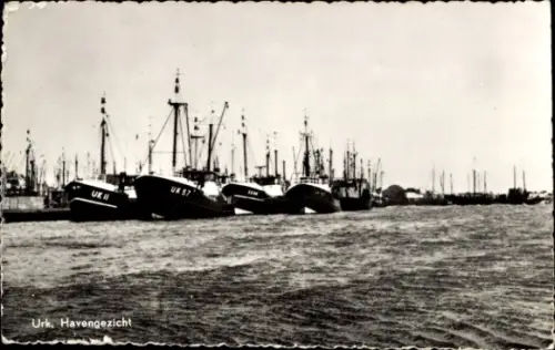Ak Urk Flevoland Niederlande, Hafen, Fischerboote