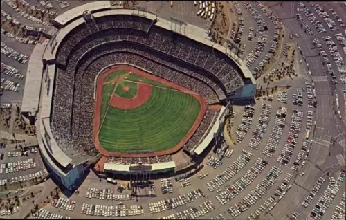 Ak Los Angeles Kalifornien USA, Fabulous Dodger Stadium, Luftbild