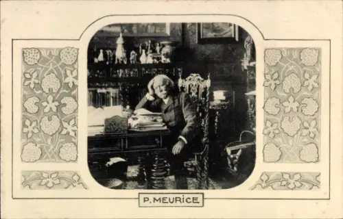Passepartout Ak Schriftsteller Paul Meurice, Porträt