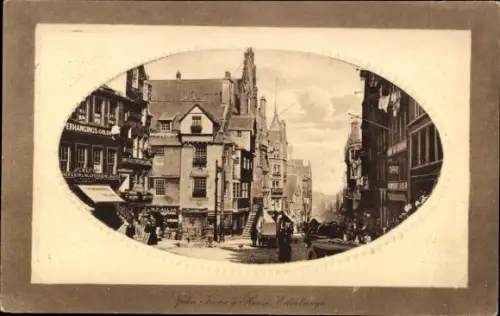 Präge Passepartout Ak Edinburgh Schottland, Straßenpartie