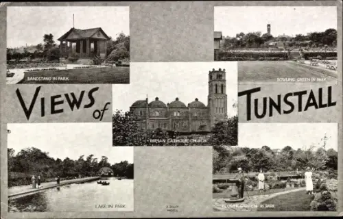 Ak Tunstall Staffordshire England, See, Park, Bowling Green