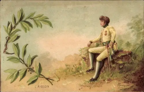 Künstler Litho L'Aiglon, Napoleon Bonaparte, Kaiser Napoleon I.