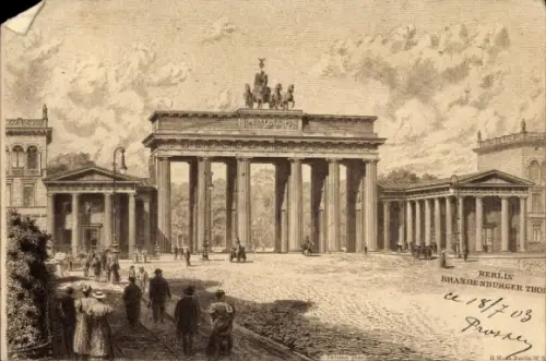 Künstler Ak Berlin Mitte, Brandenburger Tor