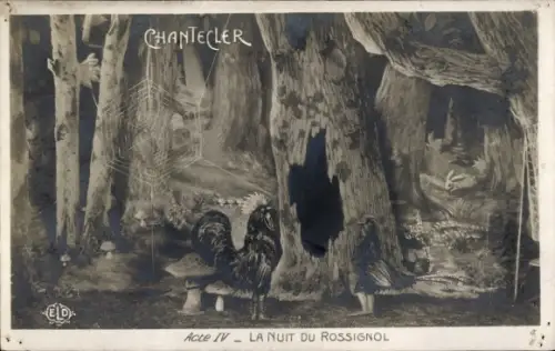 Ak Chantecler, Acte IV, la Nuit du Rossignol, Theaterszene