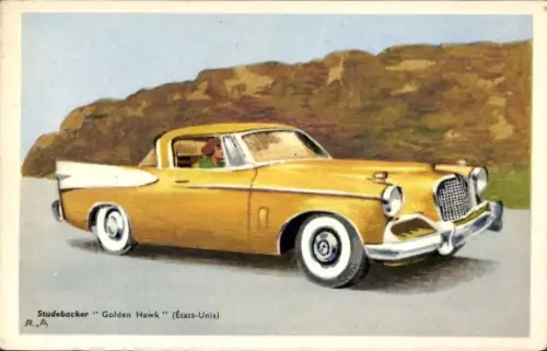 Ak Studebacker Golden Hawk, Auto, Reklame