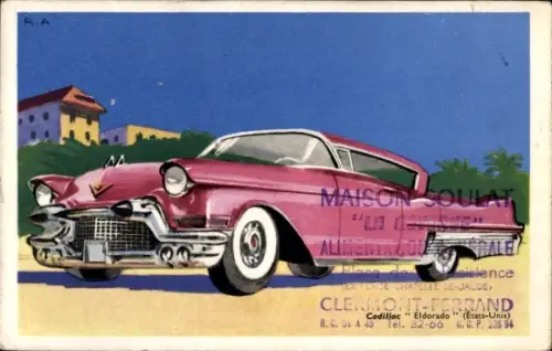 Künstler Ak Cadillac Eldorado, États Unis, USA, Auto, Fins