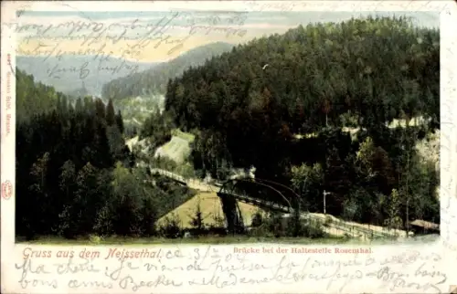 Ak Rosenthal Bielatal Sächsische Schweiz, Neissethal