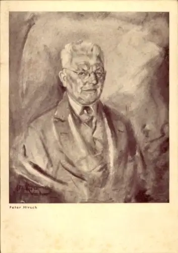 Künstler Ak Hirsch, Peter, Selbstbildnis