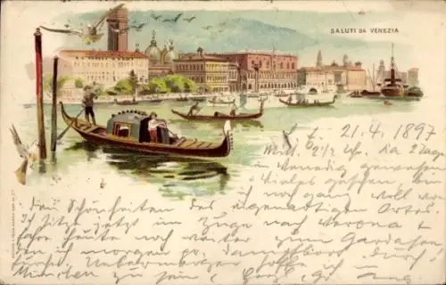 Litho Venezia Venedig Veneto, Teilansicht