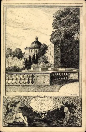 Künstler Ak Wien 17, Schwarzenbergpark