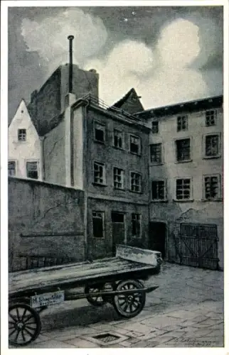 Künstler Ak Loeschmann, E., Wrocław Breslau Schlesien, Gustav Freytags Soll und Haben