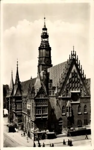 Ak Wrocław Breslau Schlesien, Górką Friebego, Friebeberg,  Rathaus von der Kornecke