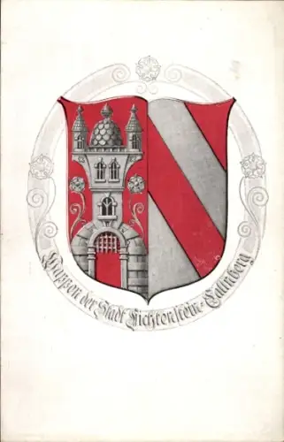 Wappen Ak Lichtenstein Callnberg Sachsen, Wappen der Stadt