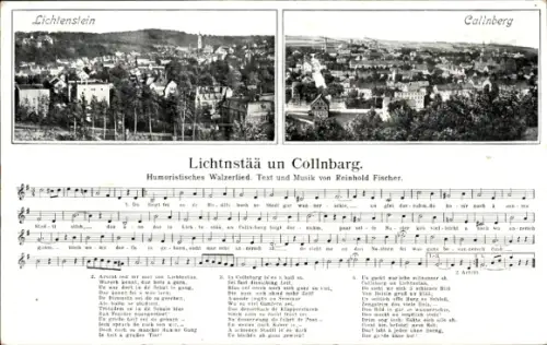 Lied Ak Lichtenstein Callnberg Sachsen, Lichtnstää un Collbarg, Mundart, Panorama