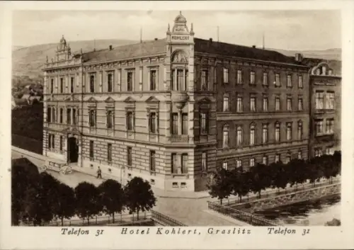 Ak Kraslice Graslitz Reg. Karlsbad, Hotel Kohlert