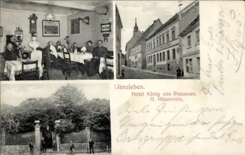 Ak Wanzleben Börde in Sachsen Anhalt,  Hotel König von Preussen, H. Hitzemann