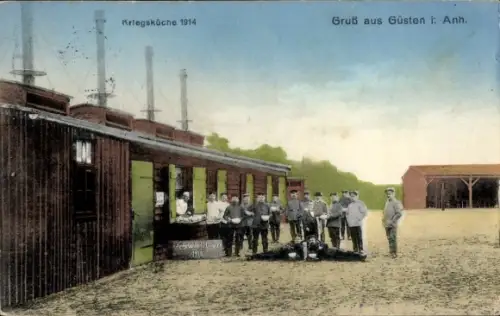 Ak Güsten in Anhalt, Kriegsküche 1914