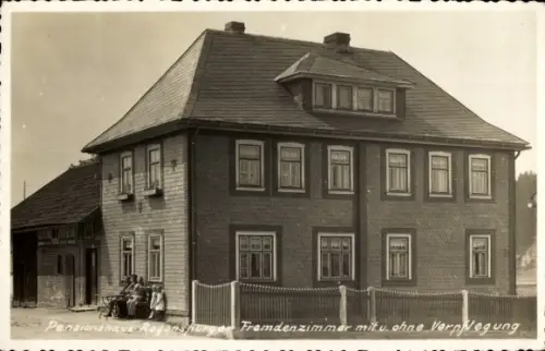 Foto Ak  Allzunah Frauenwald am Rennsteig Ilmenau in Thüringen, Pensionshaus Regensparger