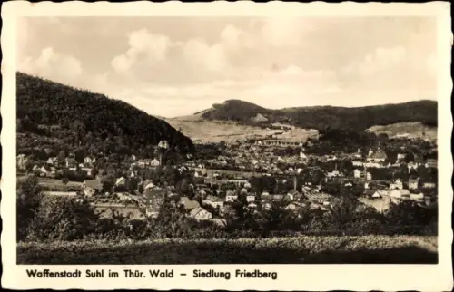 Ak Suhl in Thüringen, Panorama Siedlung Friedberg