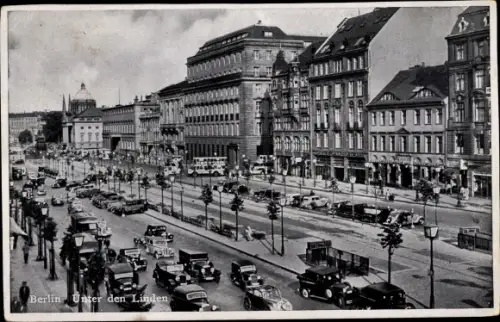 Ak Berlin, Unter den Linden, Verkehr, Autos