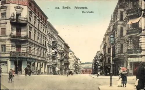 Ak Berlin Kreuzberg, Friesenstraße, Markthalle