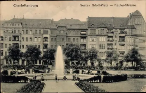 Ak Berlin Charlottenburg, Gustav Adolf Platz, Keplerstraße