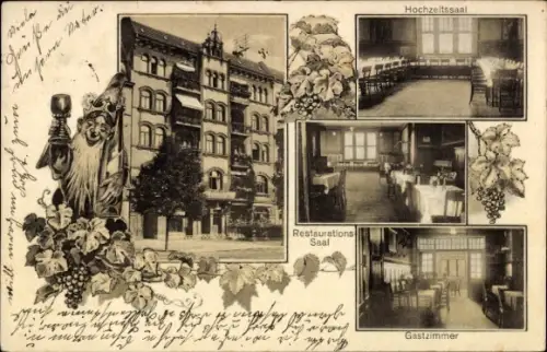Ak Kassel in Hessen, Hotel Frankfurter Hof, Hochzeitssaal, Gastzimmer