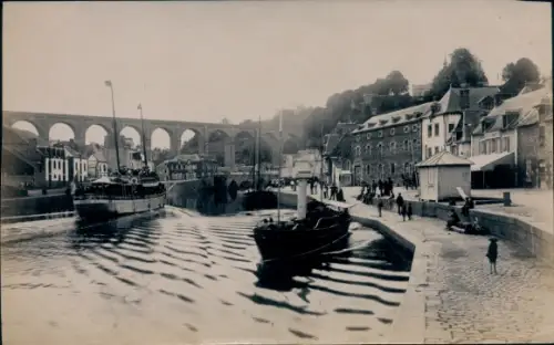 Foto Dinan Côtes-d’Armor, Fluss, Dampfer, Brücke