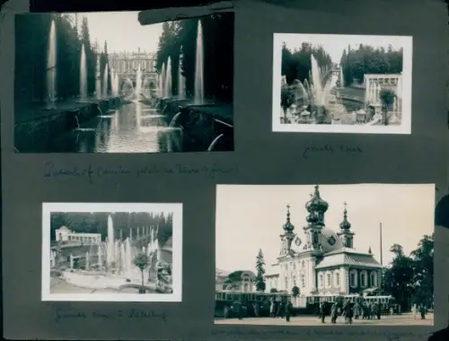 Foto Leningrad Sankt Petersburg Russland, Peterhof, Springbrunnen, Schlosskirche