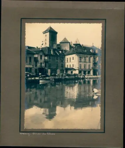 Foto Annecy Haute Savoie, Häuser, Fluss, Boote