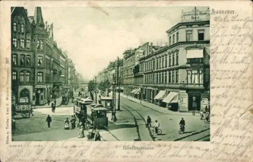Ak Hannover, Goethestraße, Tram