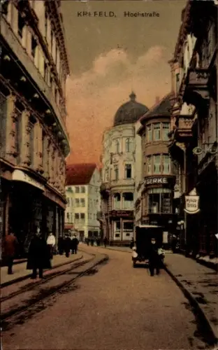 Ak Krefeld am Niederrhein, Hochstraße