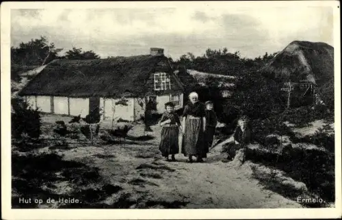 Ak Ermelo Gelderland, Hut op de Heide