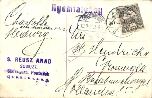 Ak Arad Rumänien, Straße, Geschäfte