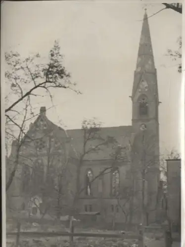 Original Foto Berlin-Steglitz, Schloßstraße, Matthäuskirche, um 1946, ca. 17x12 cm