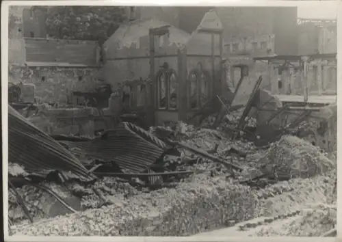 Original Foto Berlin-Friedrichshain, Küstriner Platz, Holz-Kontor, um 1946, ca. 17x12 cm