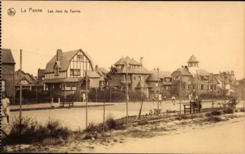 Ak La Panne, Tennisplatz, Villen