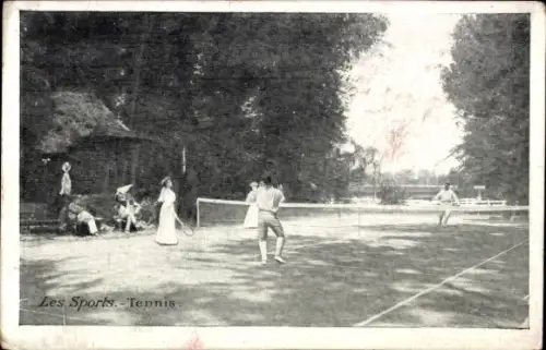 Ak Tennisplatz, Tennisspieler