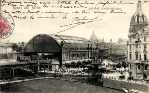 Ak Berlin Mitte, Bahnhof Friedrichstraße