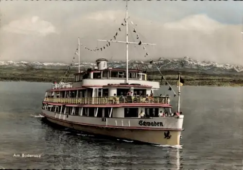Ak Bodensee, MS Schwaben