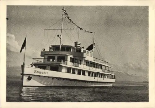Ak Bodensee, MS Schwaben, Neujahr