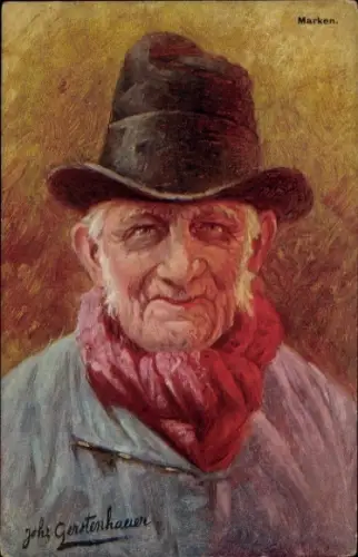 Künstler Ak Gerstenhauer, Johann Georg, Marken, Mann, Portrait
